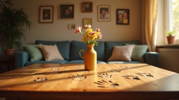 Créez des souvenirs inoubliables avec un tableau empreinte main famille